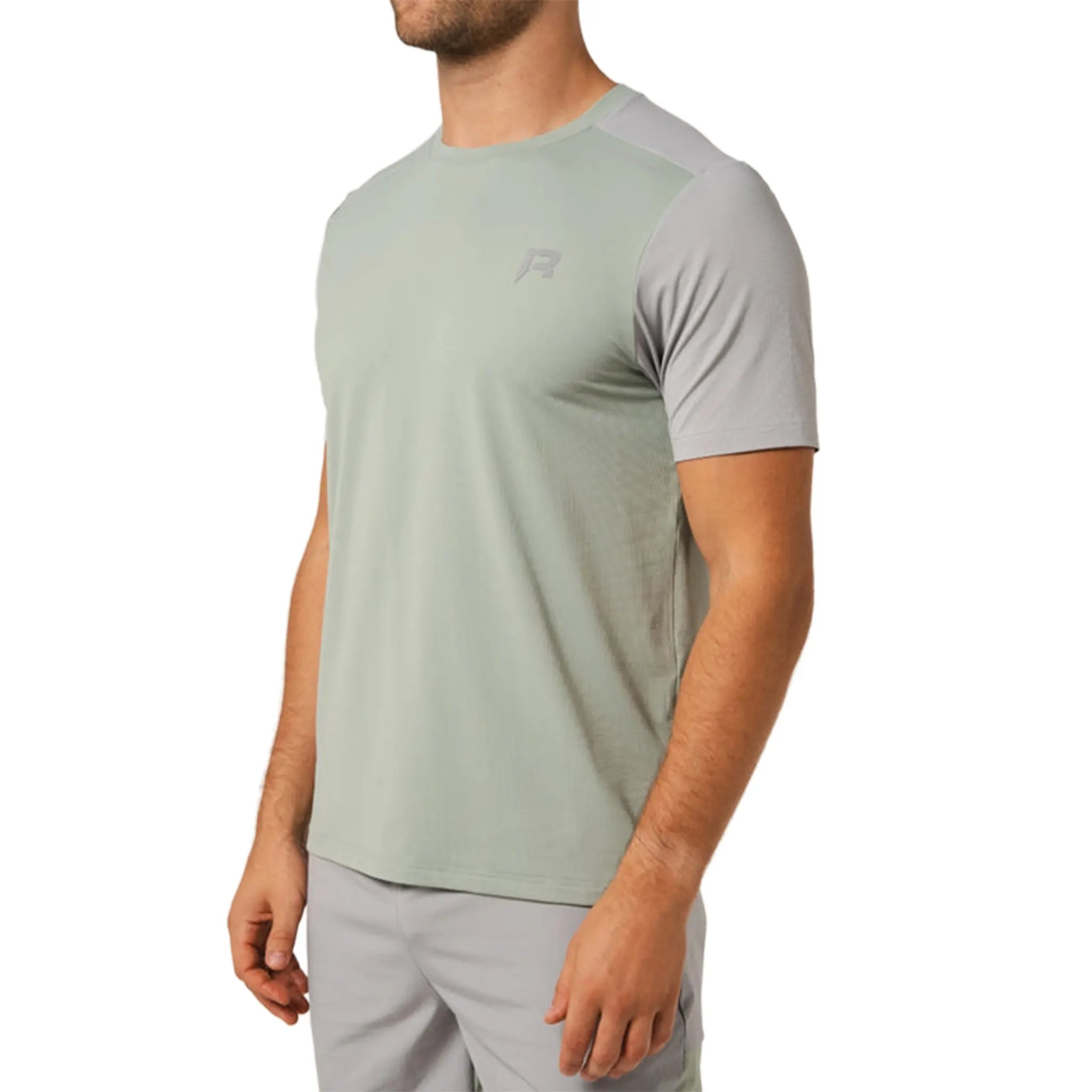 Front Side View of Reprimo Flight Iceberg Sleet T-Shirt